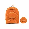 Mckleinusa 11.50 in. L Series Arches Leather Bow Backpack, Orange 99720
